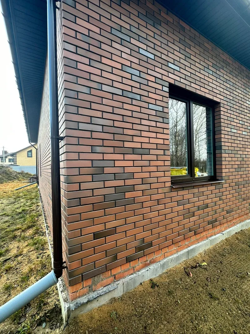 Частный дом, облицовка кирпичом VOLGABRICK